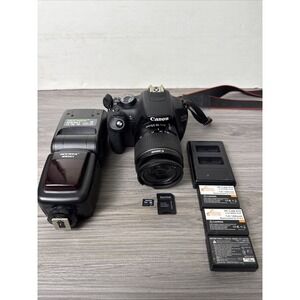 Canon EOS 1200D 18MP Digital SLR Camera EF-S 18-55mm‎ III lens, 32gb Sd Card